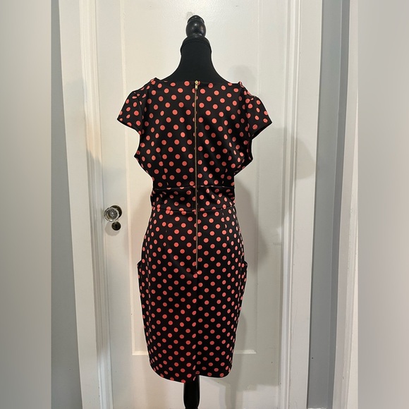 Pink Martini Burgundy Polka Dot Dress – Size M (P2P ~17”) - Picture 2 of 4